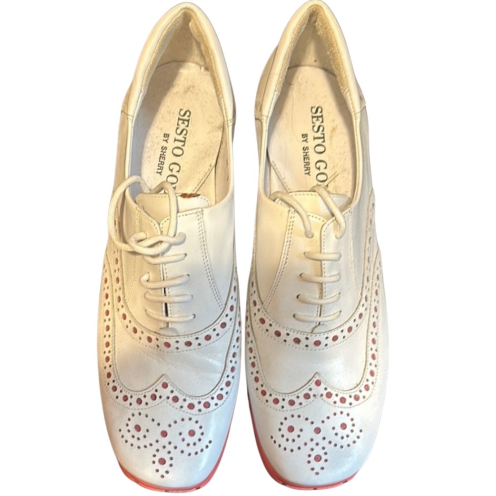 Sesto Meucci White and Red Golf Shoes NWOT / never worn 8M